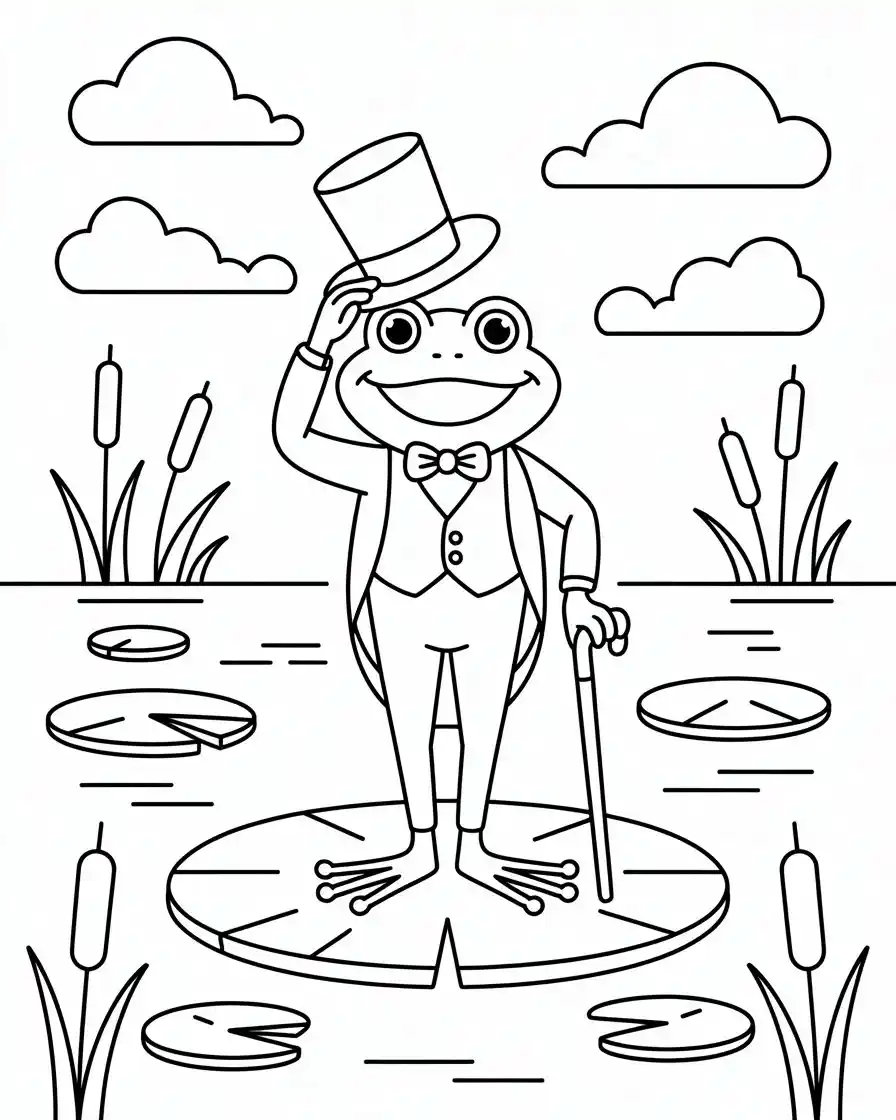 michigan j frog from looney tunes to color