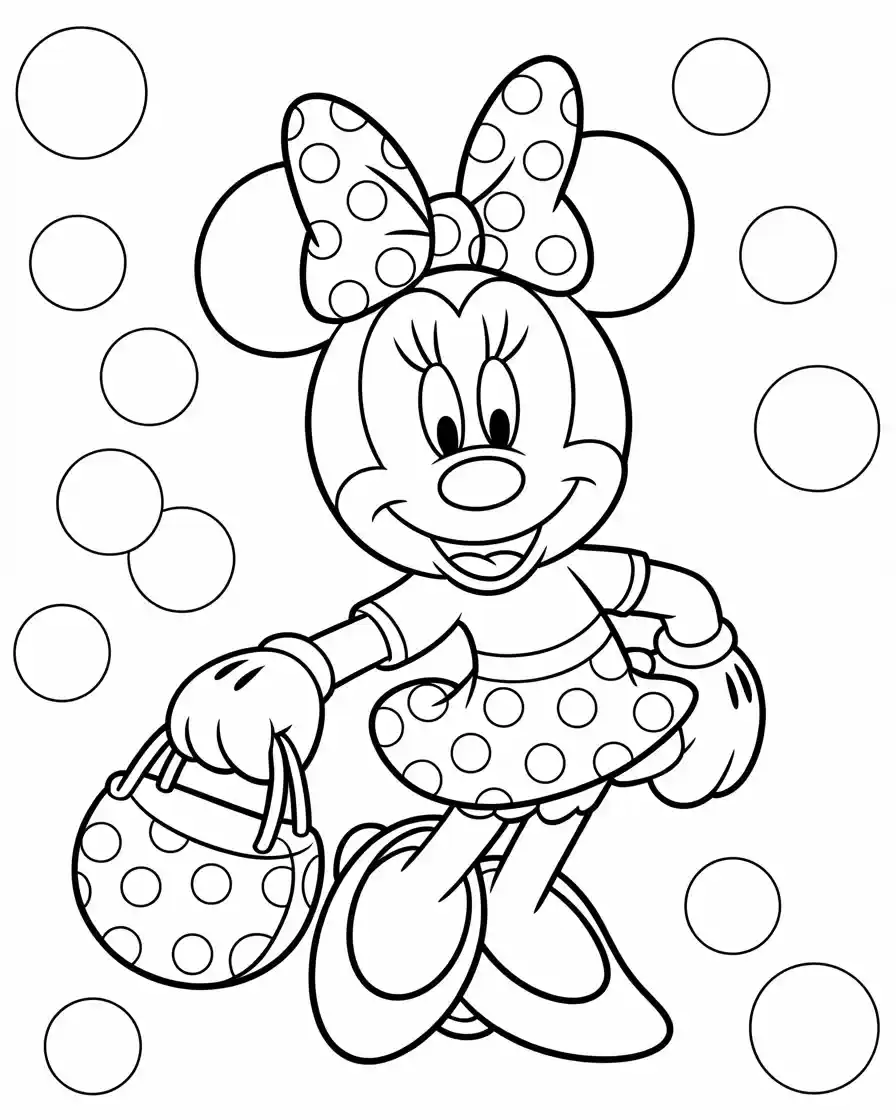 minnie mouse coloring sheet 1