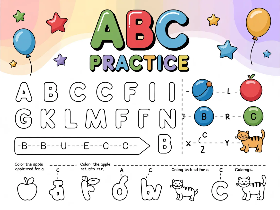 colors & shape worksheets