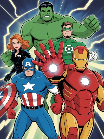 super hero coloring page icon