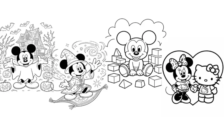 mickey mouse coloring pages feature image