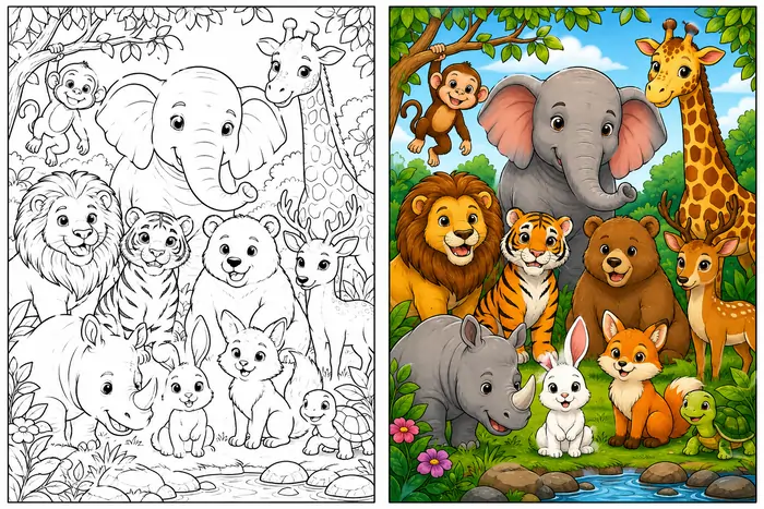 animals coloring pages