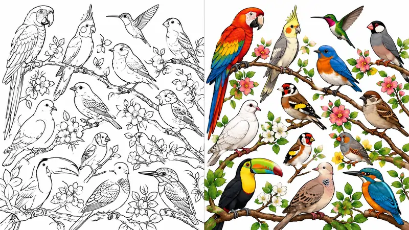 birds coloring pages