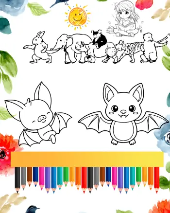 bat coloring sheets