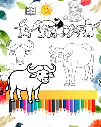 buffalo coloring sheets