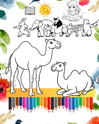 camel coloring sheets
