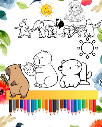 capybara coloring pages