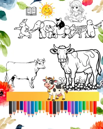 cow coloring sheets