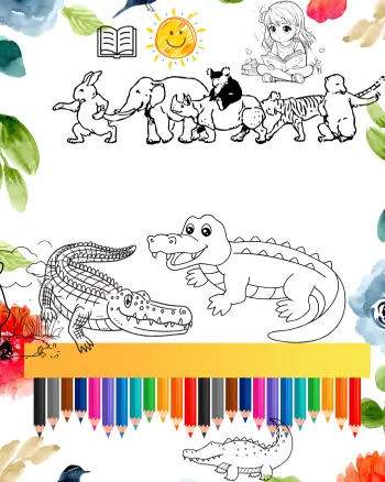 crocodile coloring sheets