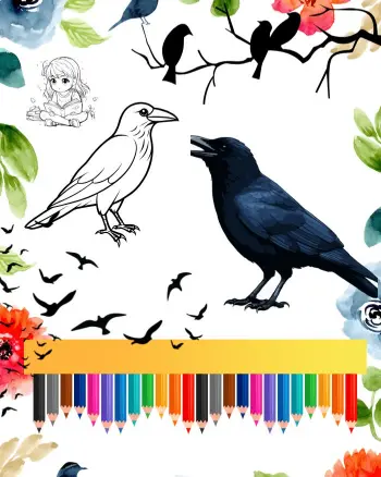 crow coloring pages