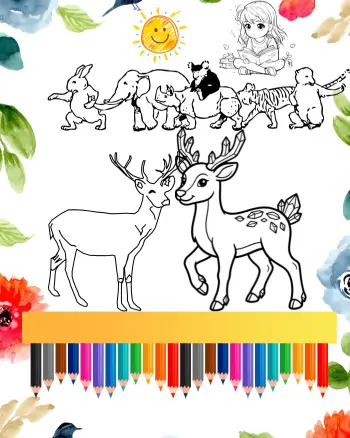 deer coloring sheets