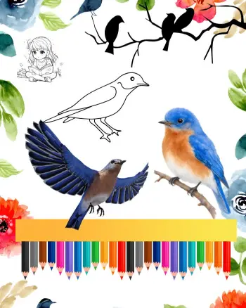 eastern bluebird coloring sheets