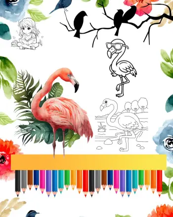 flamingo coloring sheets