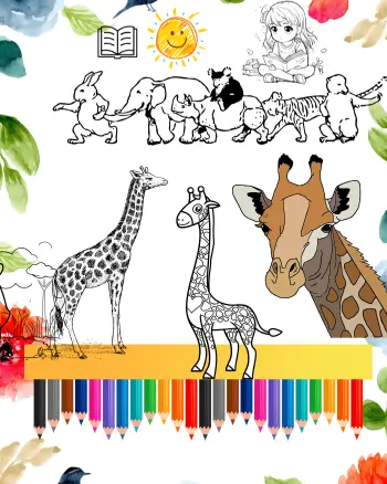 giraffe coloring sheets
