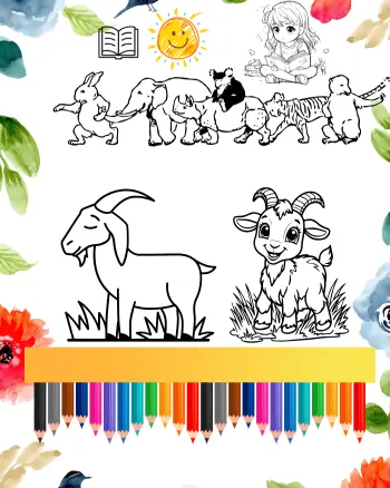 goat coloring sheets