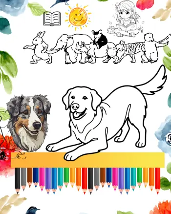 golden retriever coloring sheets