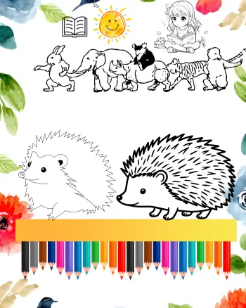 hedgehog coloring sheets