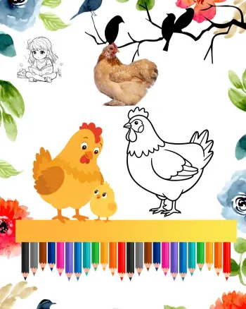 hen coloring sheets