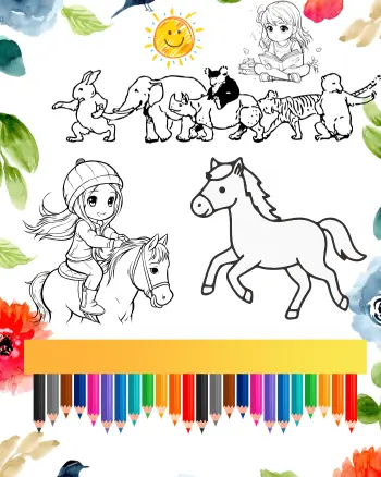 horse coloring sheets