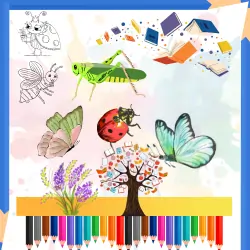 All Printable Pdfs 14 insects coloring page icon