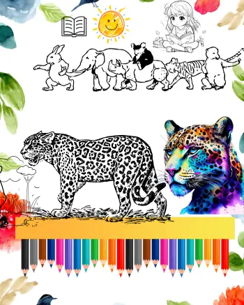 leopard coloring sheets