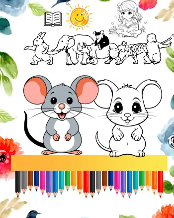 mouse coloring sheets