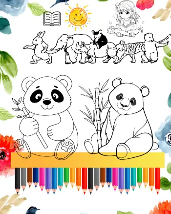 panda coloring sheets