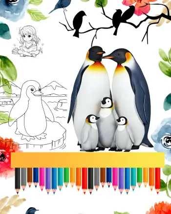 penguine coloring pages