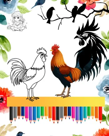rooster coloring sheets