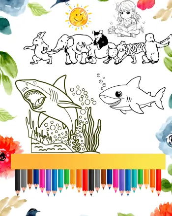 shark coloring sheets