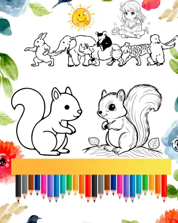 squirrel coloring sheets