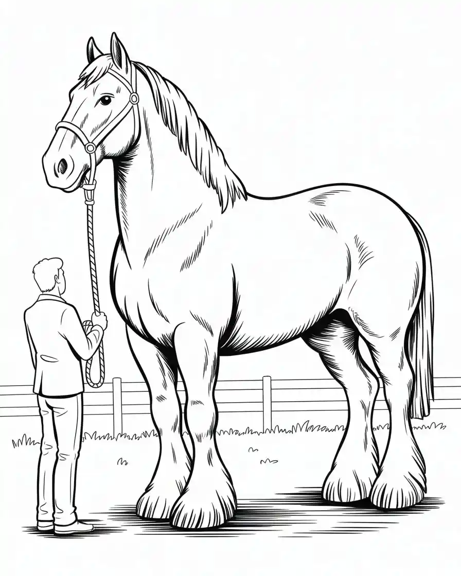 clydesdale horse coloring page