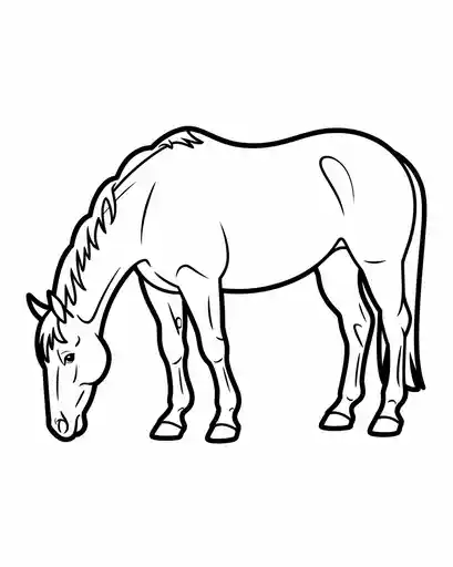 grazing horse