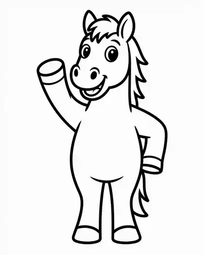 horse waving