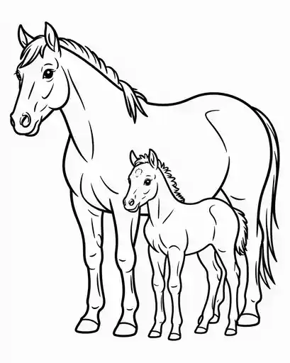 mare with foal